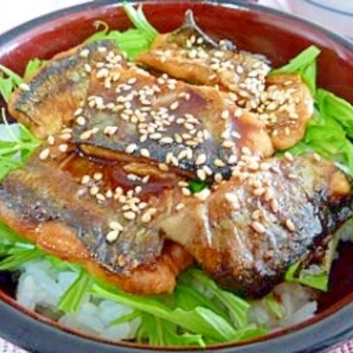 経済的な秋刀魚の蒲焼丼